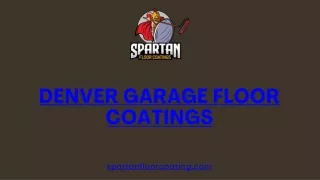 Denver Garage Floor Coatings