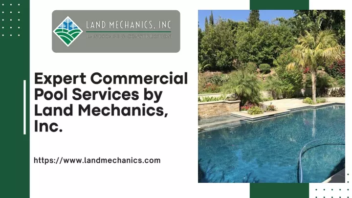 expert commercial pool services by land mechanics