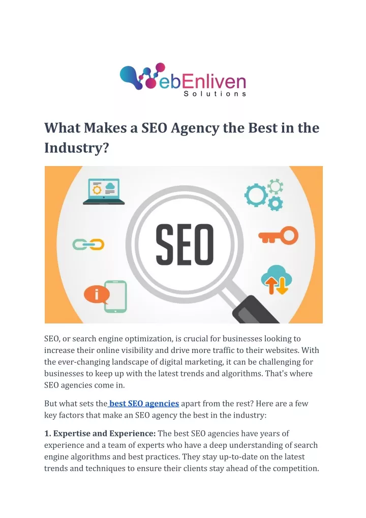 what makes a seo agency the best in the industry