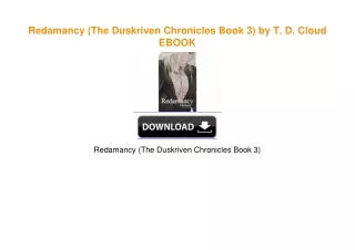 Redamancy (The Duskriven Chronicles Book 3) by T. D. Cloud download ebook PDF EPUB
