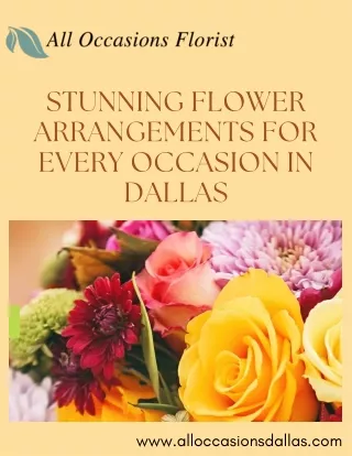 Stunning Flower Arrangements for Every Occasion in Dallas
