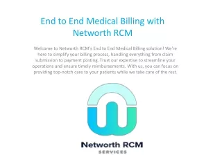 End to End Medical Billing with Networth RCM
