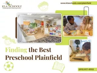 Finding the Best Preschool Plainfield