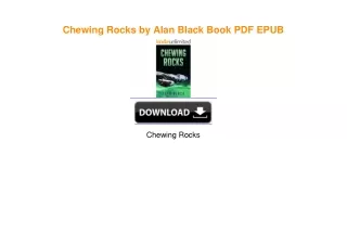 Chewing Rocks by Alan Black Book PDF EPUB