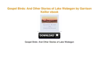 Gospel Birds: And Other Stories of Lake Wobegon by Garrison Keillor download ebook PDF