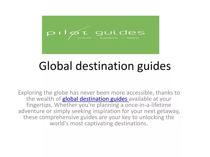 global destination guides