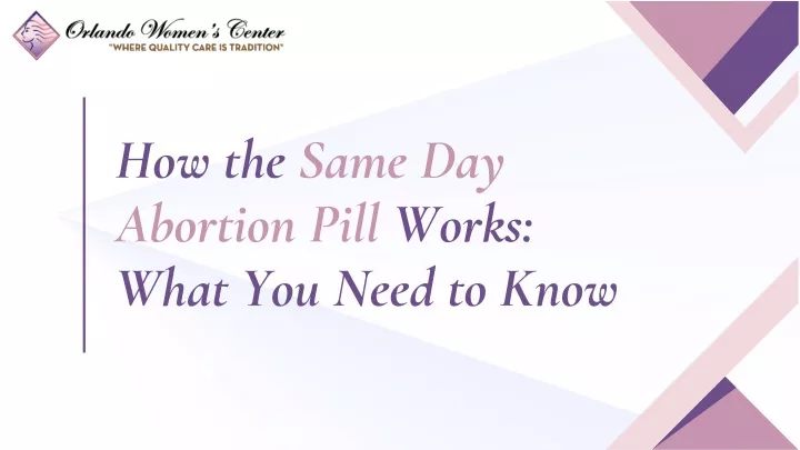 how the same day abortion pill works what