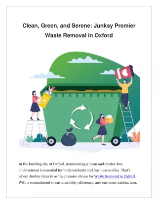 Clean Up Fast with Junksy Waste Removal in Oxford