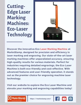 Cutting-Edge Laser Marking Machines Eco-Laser Technology