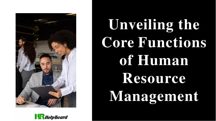 unveiling the core functions of human resource