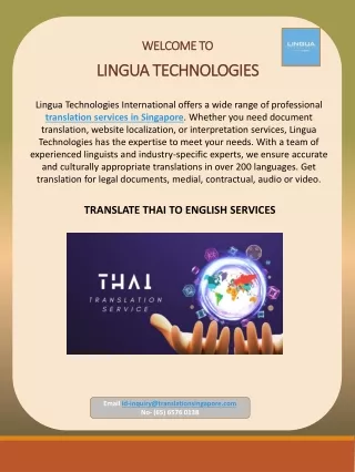 Translation thai to englsh services