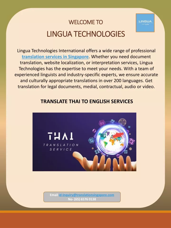 welcome to lingua technologies