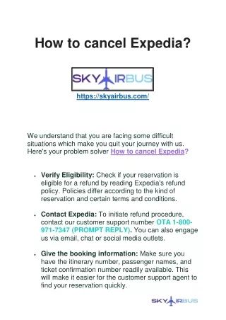 How to cancel Expedia