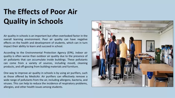 the effects of poor a ir q uality in s chools