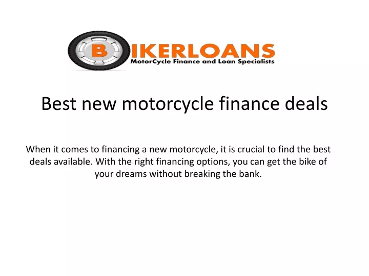 best new motorcycle finance deals