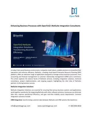 enhancing business processes with openteq