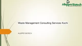 Waste Management Consulting Services Kochi