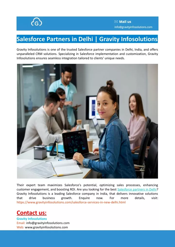 salesforce partners in delhi gravity infosolutions