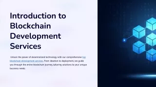 introduction to blockchain development services