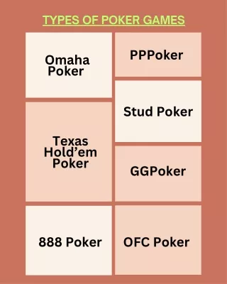 Different types of poker games