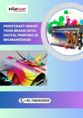 PrintCraft Boost Your Brand with Digital Printing in Bhubaneswar