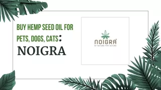 Buy Hemp Seed Oil for Pets, Dogs, Cats