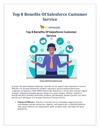 Top 8 Benefits Of Salesforce Customer Service