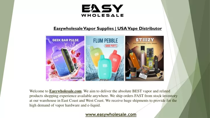 easywholesale vapor supplies usa vape distributor