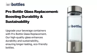 Pro Bottle Glass Replacement: Boosting Durability & Sustainability