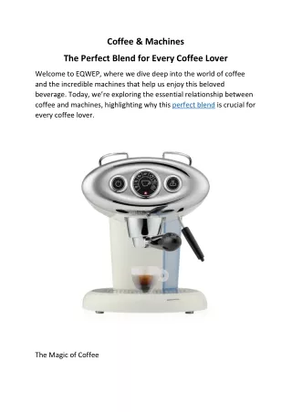 Coffee Machines