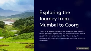 How To Reach Coorg From Mumbai