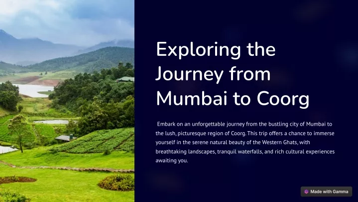 exploring the journey from mumbai to coorg