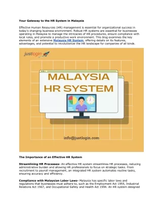 Your Complete Guide to HR Systems in Malaysia Simplify HR Administration for Achievement