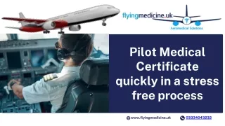 Pilot Medical Certificate Quickly in a Stress Free Process