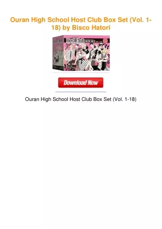 Ouran High School Host Club Box Set (Vol. 1-18) by Bisco Hatori