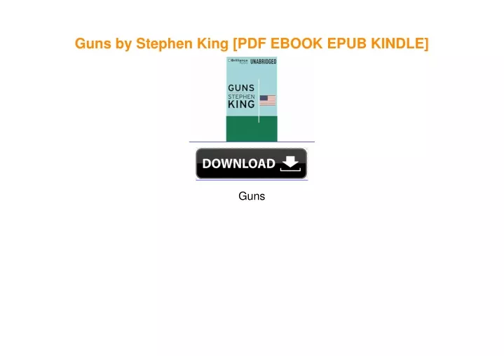 stephen king guns essay pdf