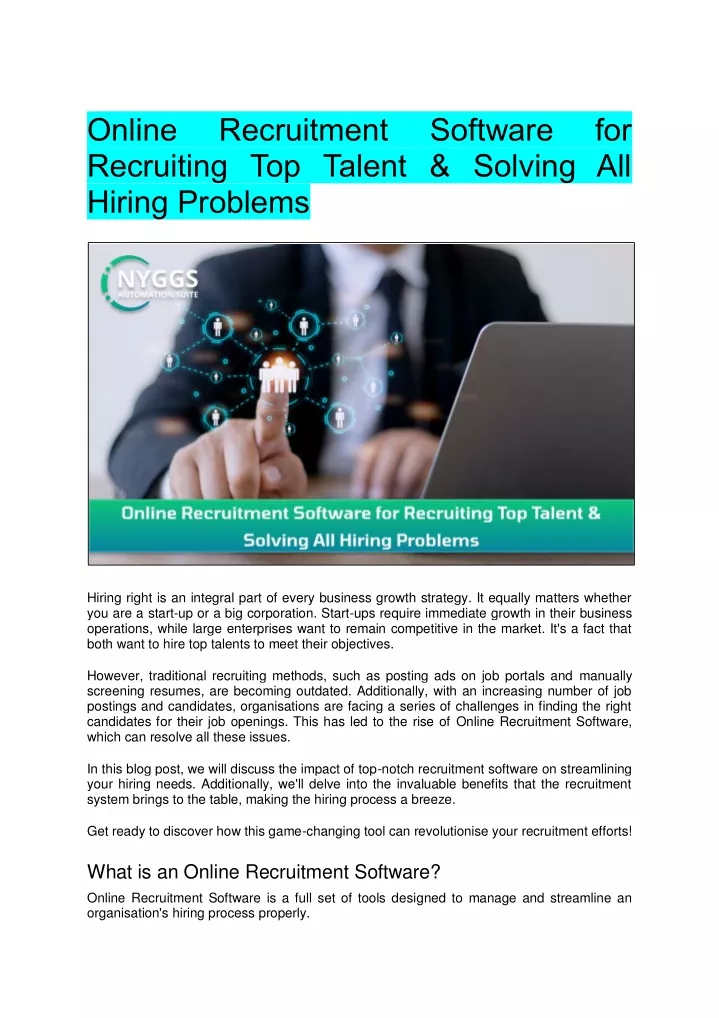 online recruiting top talent solving all hiring