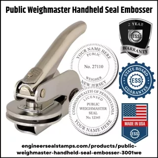 Public Weighmaster Handheld Seal Embosser