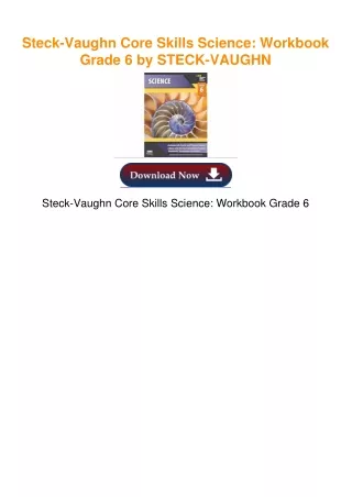 Steck-Vaughn Core Skills Science: Workbook Grade 6 by STECK-VAUGHN