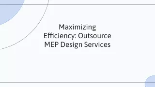Rual Outsource MEP Design Services