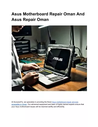 Asus Motherboard Repair Oman