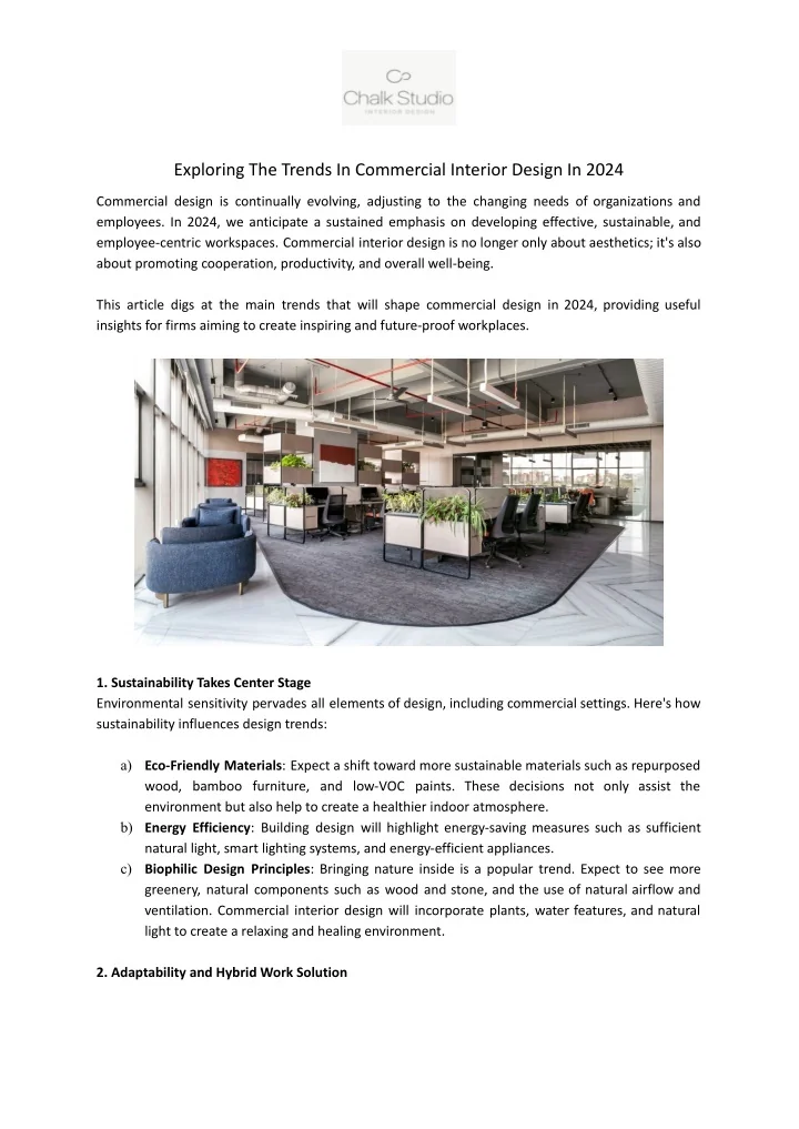 PPT - Exploring The Trends In Commercial Interior Design In 2024 ...