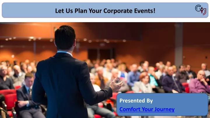 let us plan your corporate events