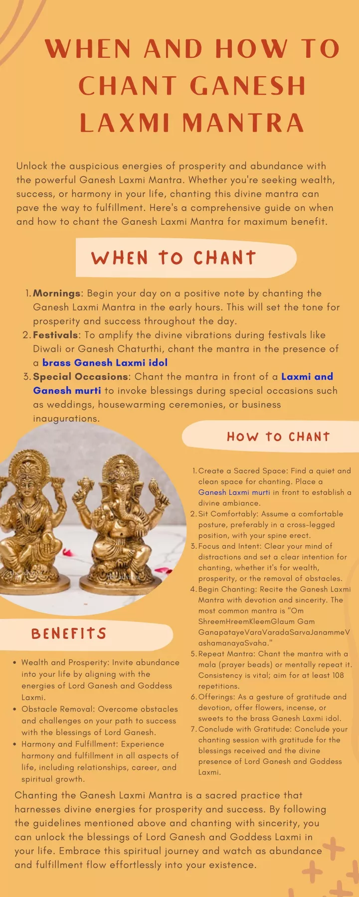 when and how to chant ganesh laxmi mantra