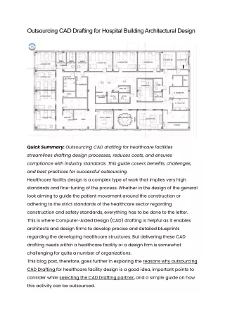 Outsourcing CAD Drafting for Hospital Building Architectural Design