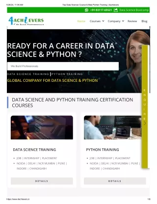python data science course in noida