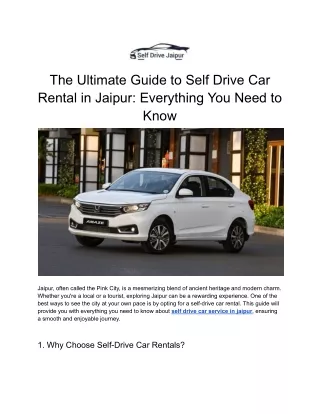 The Ultimate Guide to Self Drive Car Rental in Jaipur_ Everything You Need to Know