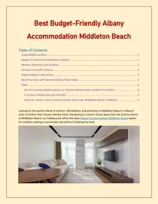 Best Budget-Friendly Albany Accommodation Middleton Beach