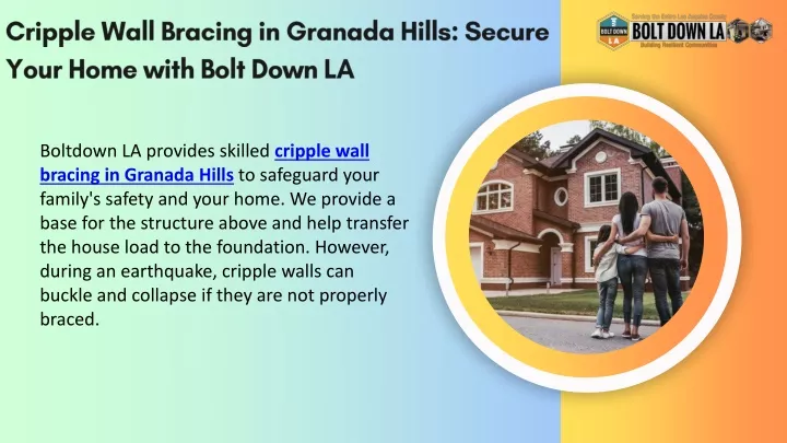 cripple wall bracing in granada hills secure your