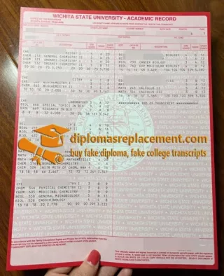 buy Wichita State University transcript, fake WSU academic transcript